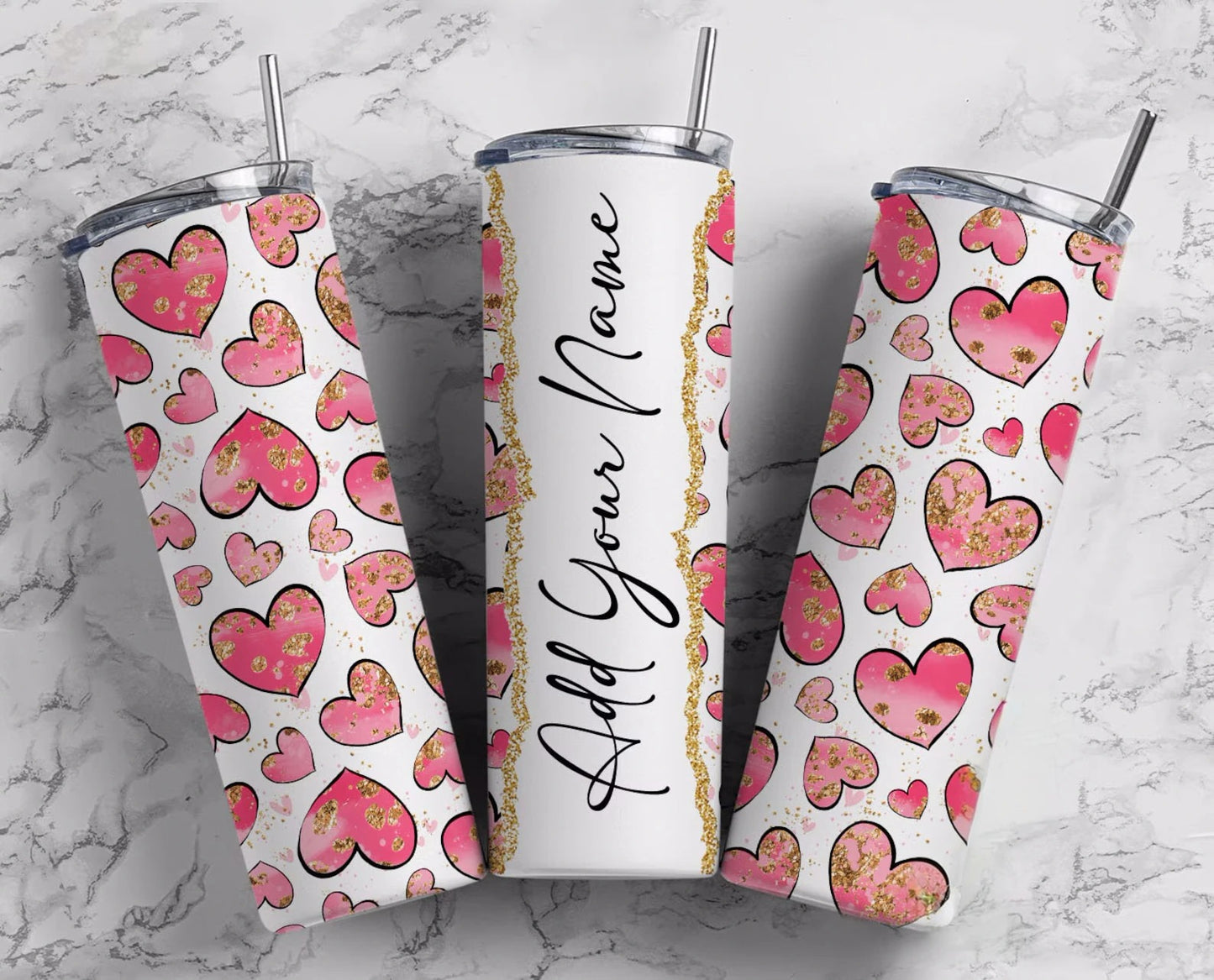 Personalised Hearts Tumbler