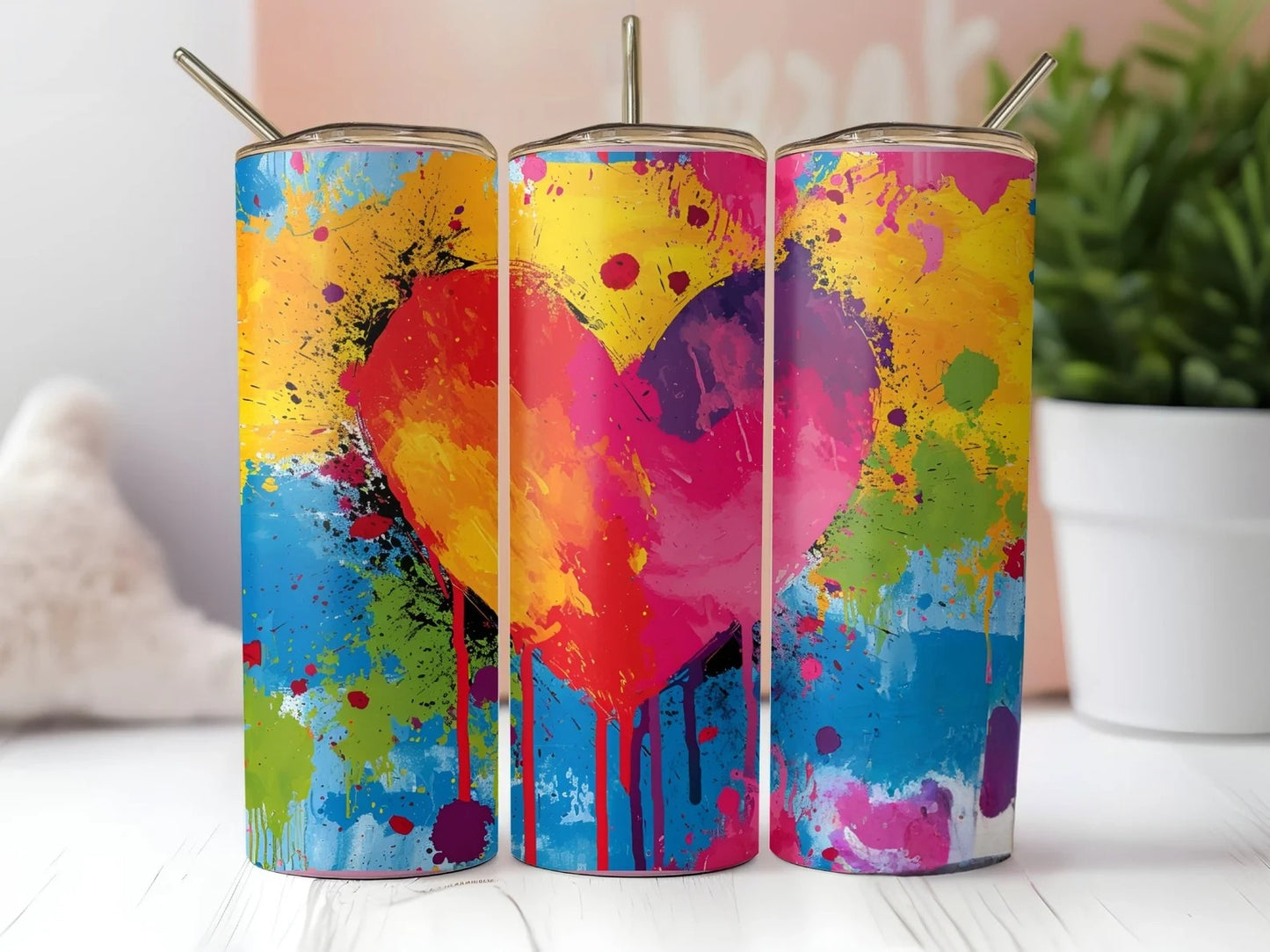 Colourful Heart Tumbler