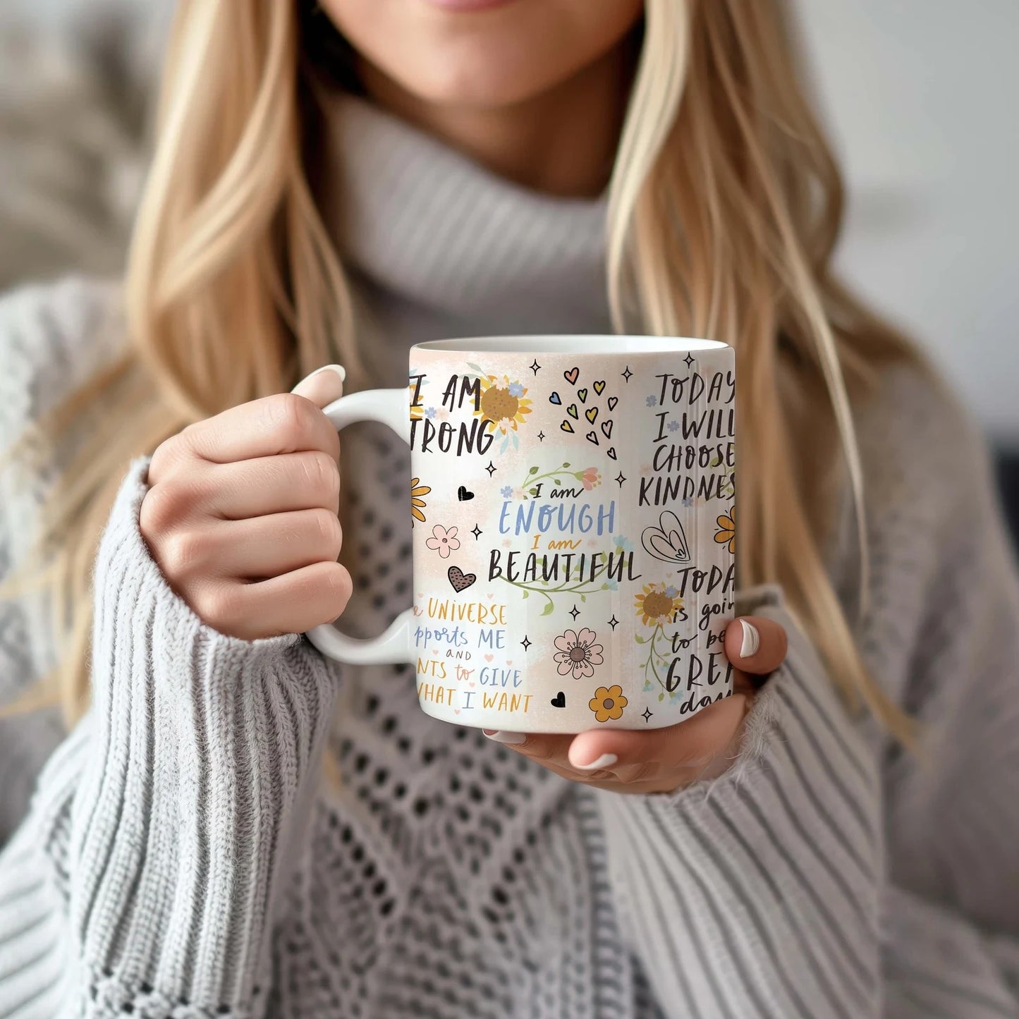 I Am Enough, I Am Beautiful Mug