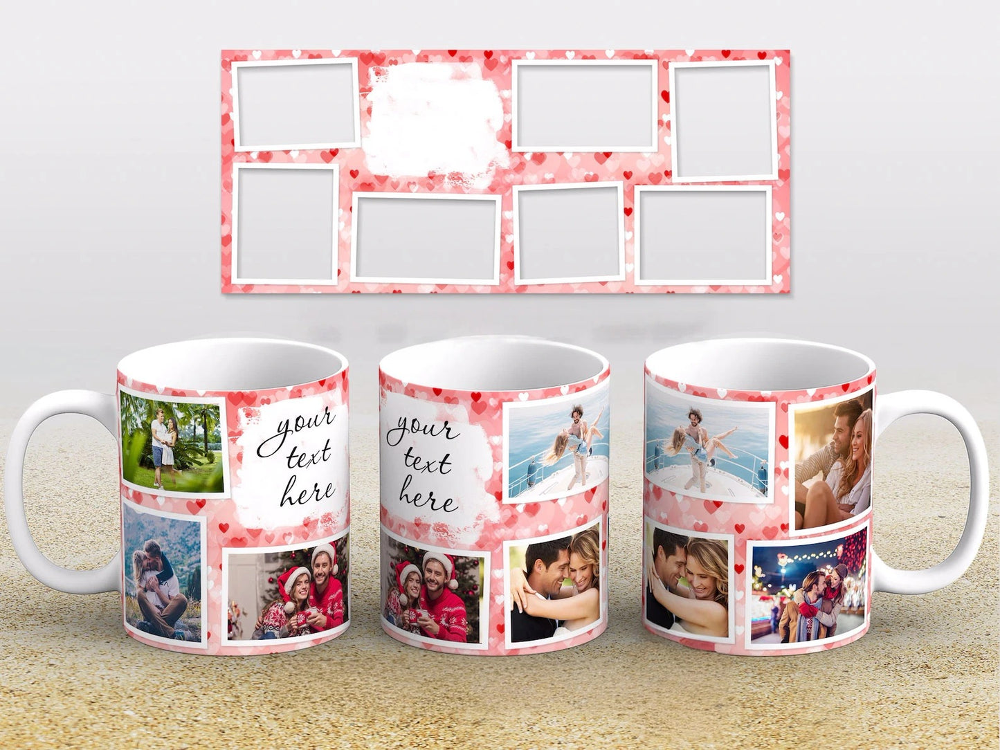 Valentine's Text & Picture Personalised Mug