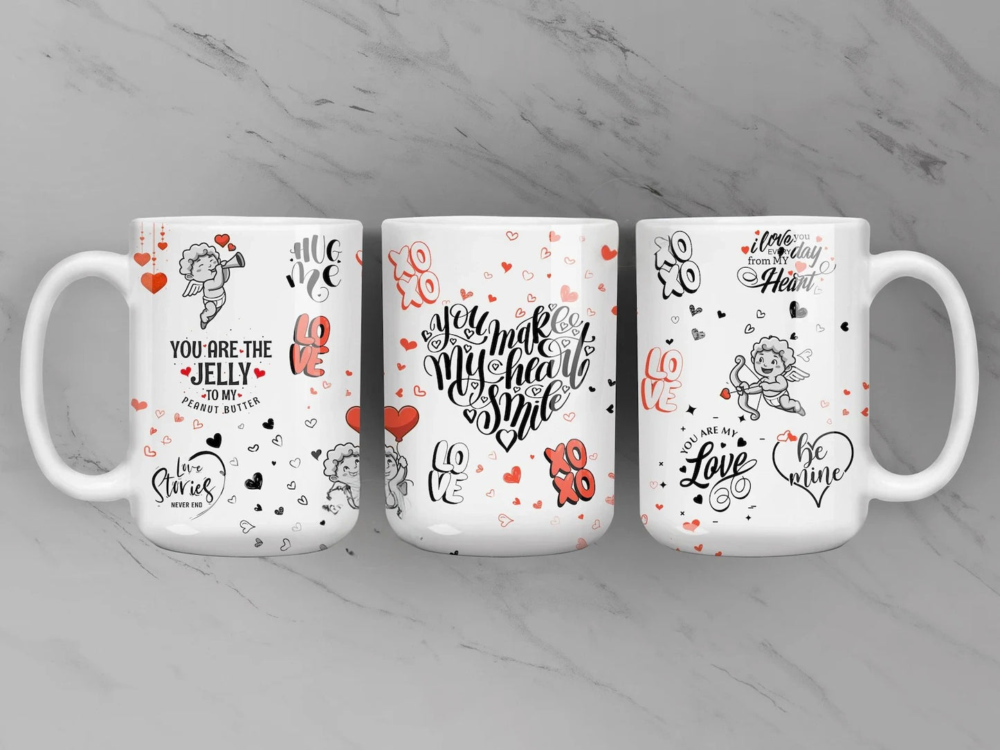 You Make My Heart Smile (Red) Mug