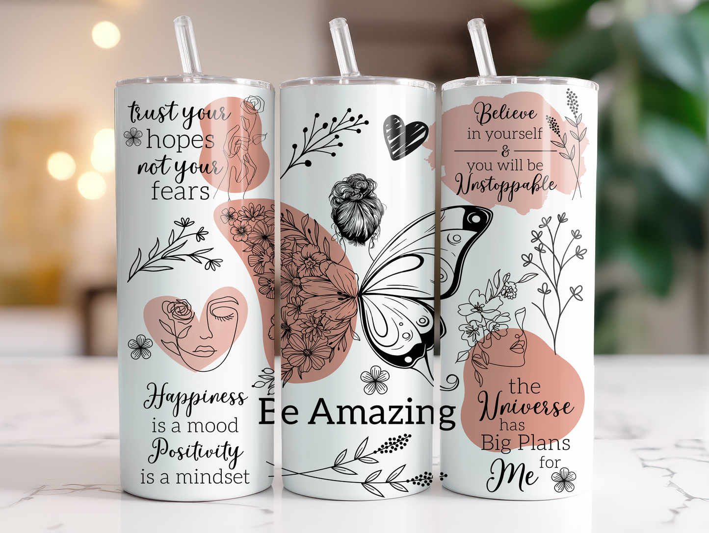 Be Amazing Affirmations Tumbler