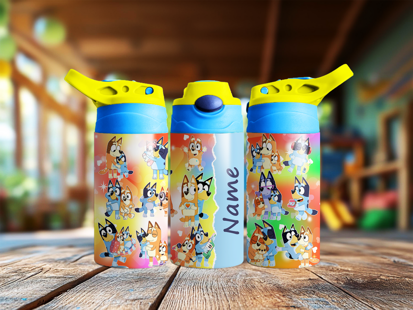 Bluey Personalised Electric Blue Children's Tumbler