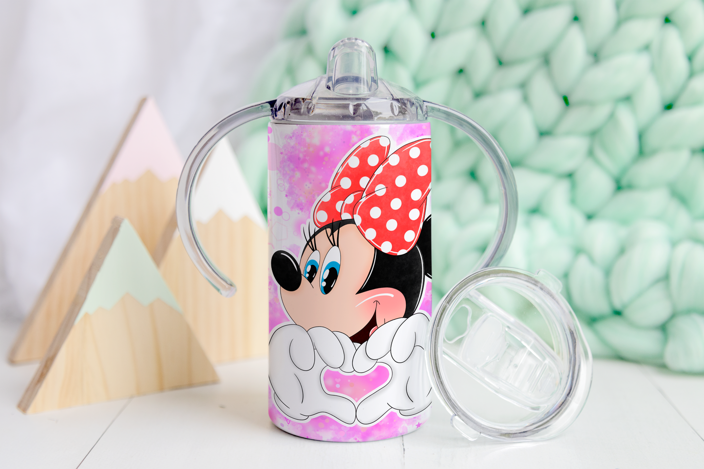 MM Heart Pink Sippy Tumbler