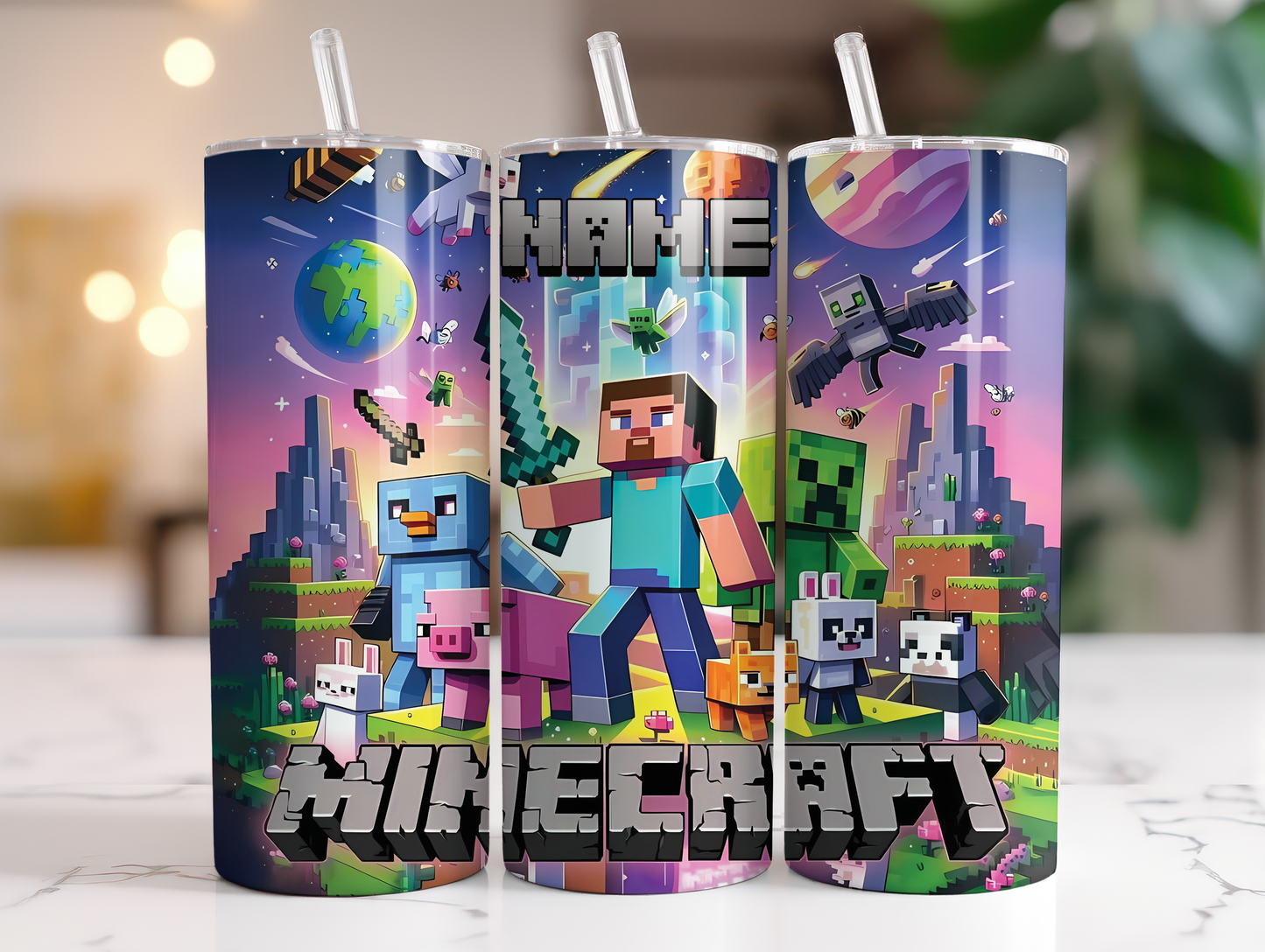 Minecraft 1 Personalised 20oz Tumbler