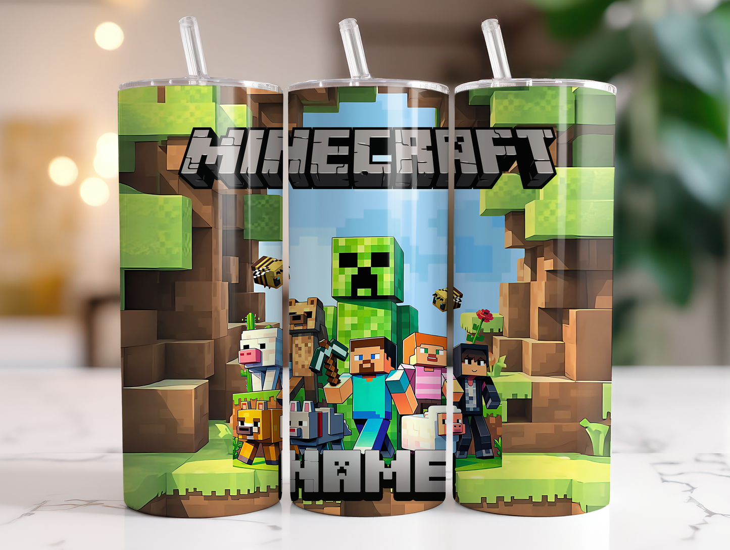 Minecraft 2 Personalised 20oz Tumbler