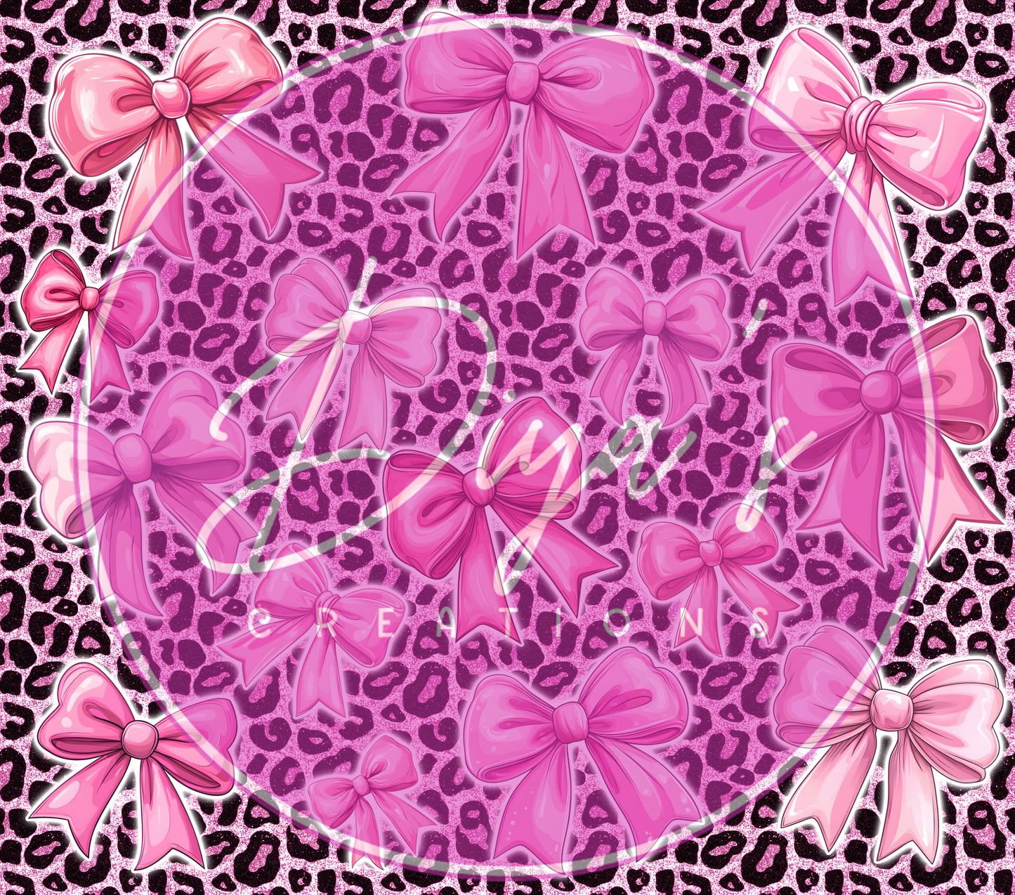 Pink Bow Leopard Skin 20oz Tumbler