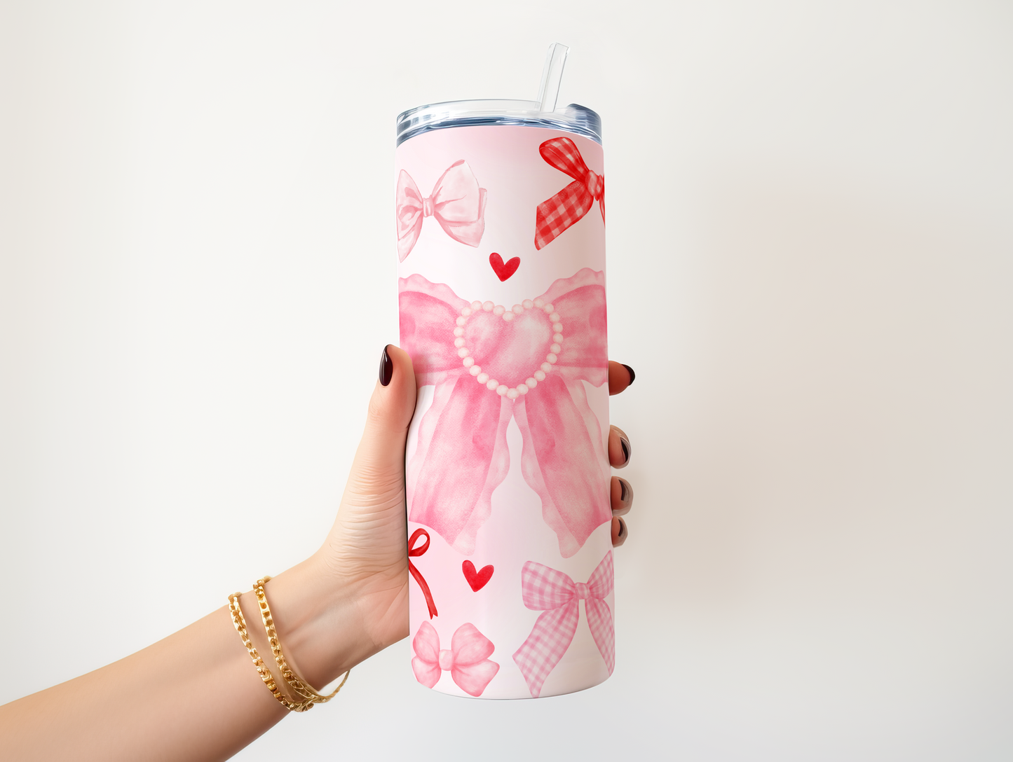 Pink Bows Tumbler
