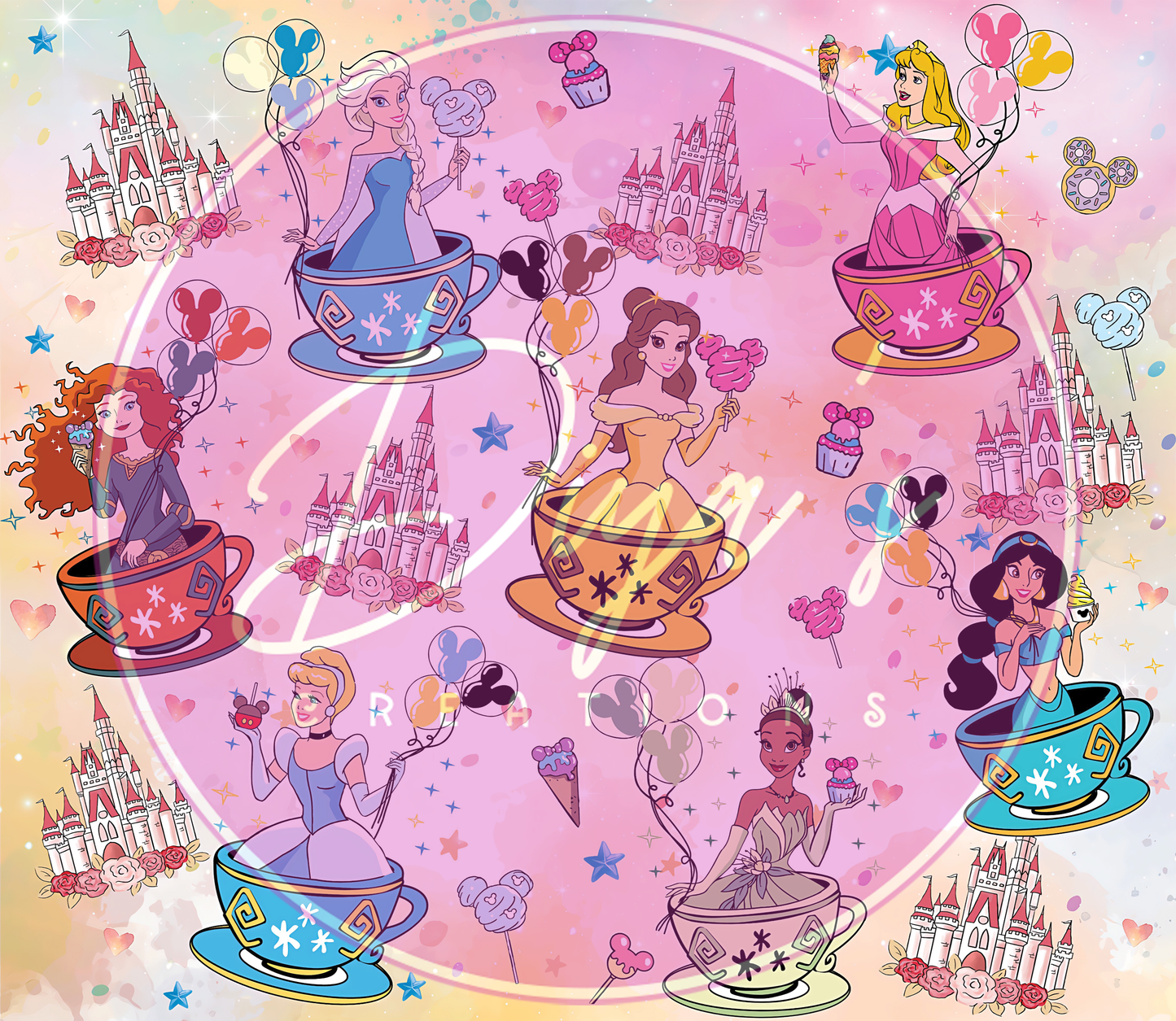 Princesses Teacup Sports Tumbler