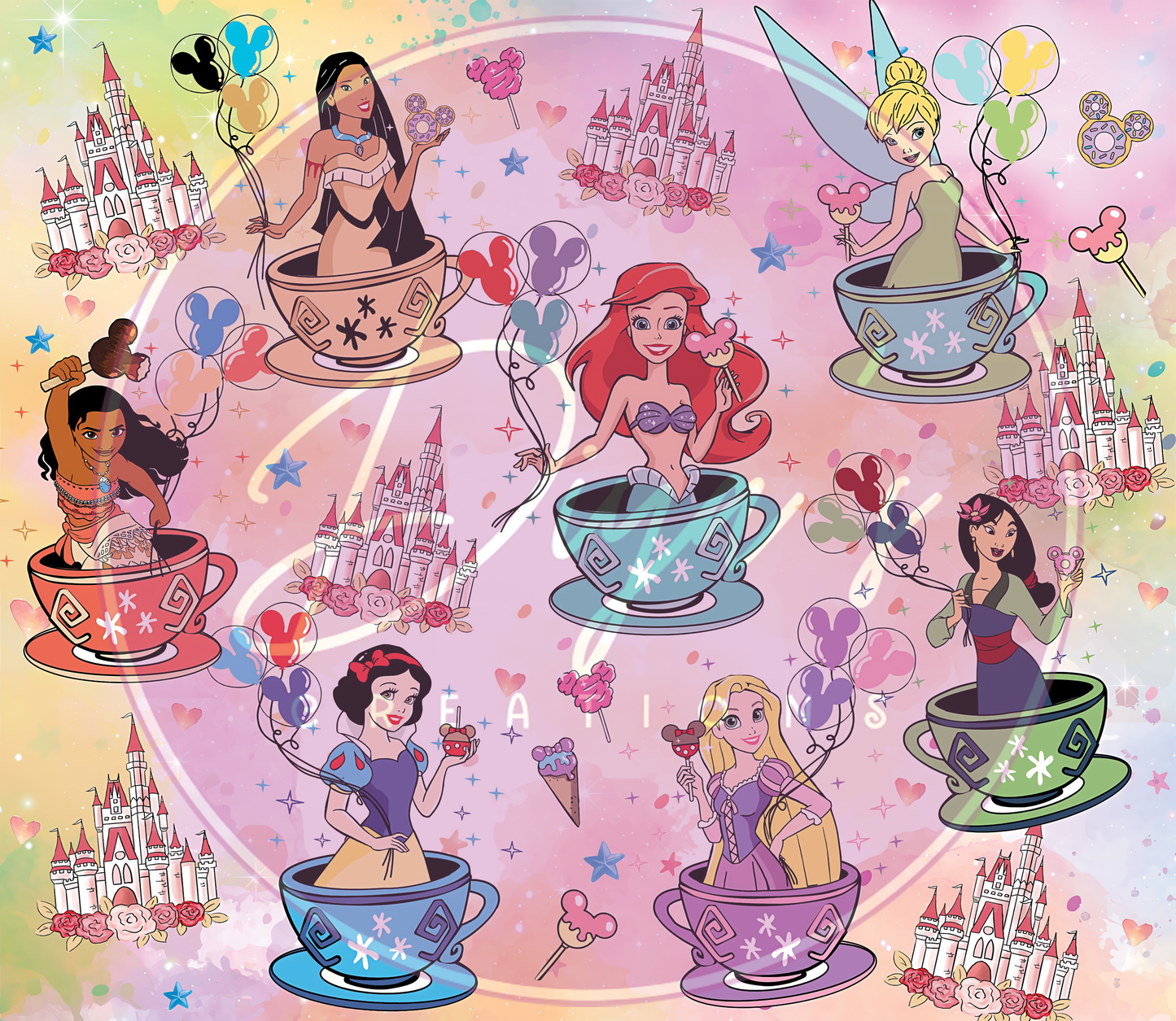 Princesses Teacup Sports Tumbler