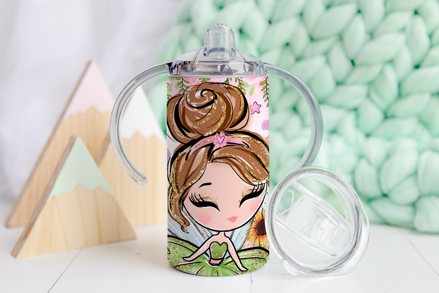 Fairy (Brunette) Sippy Tumbler