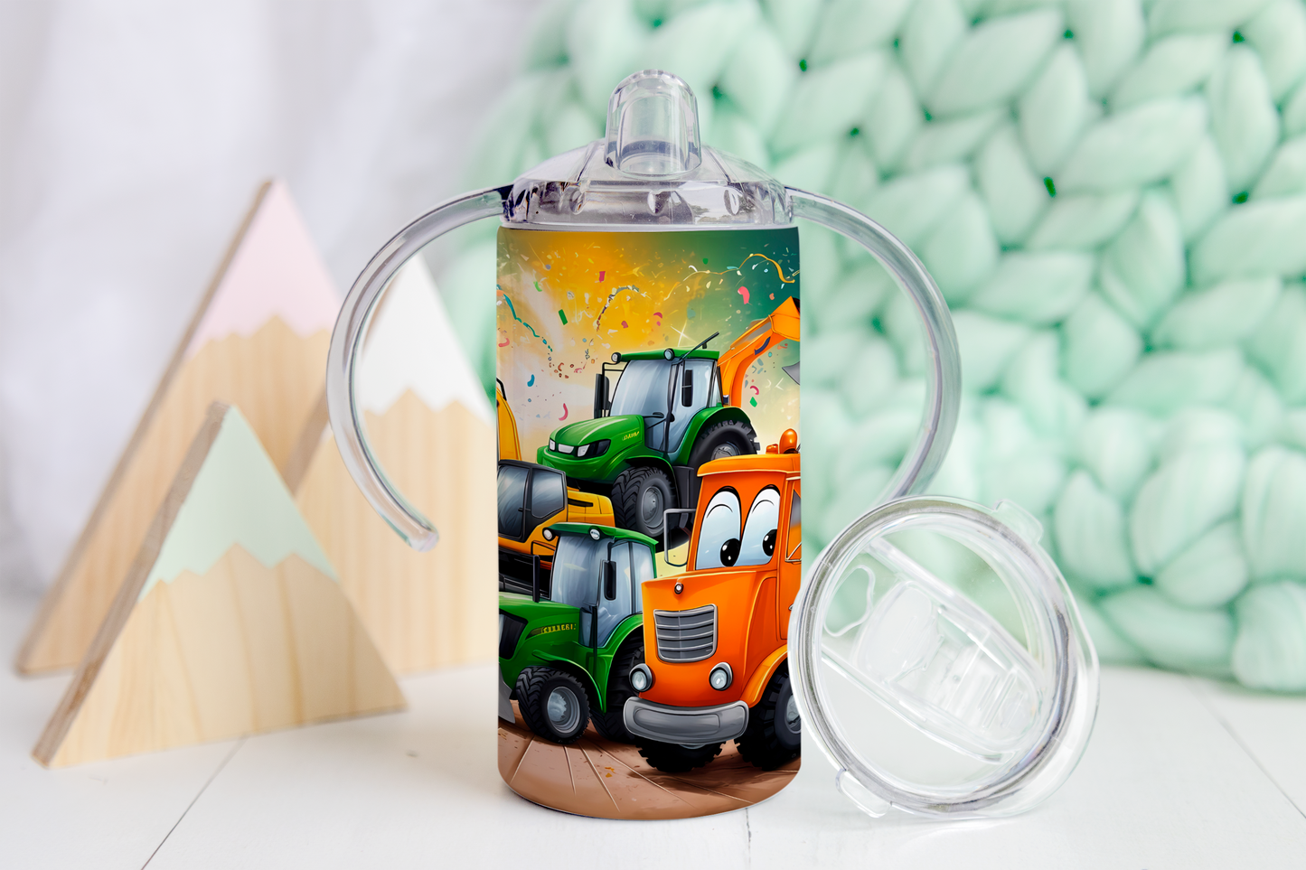 Construction Vehicles Sippy Tumbler