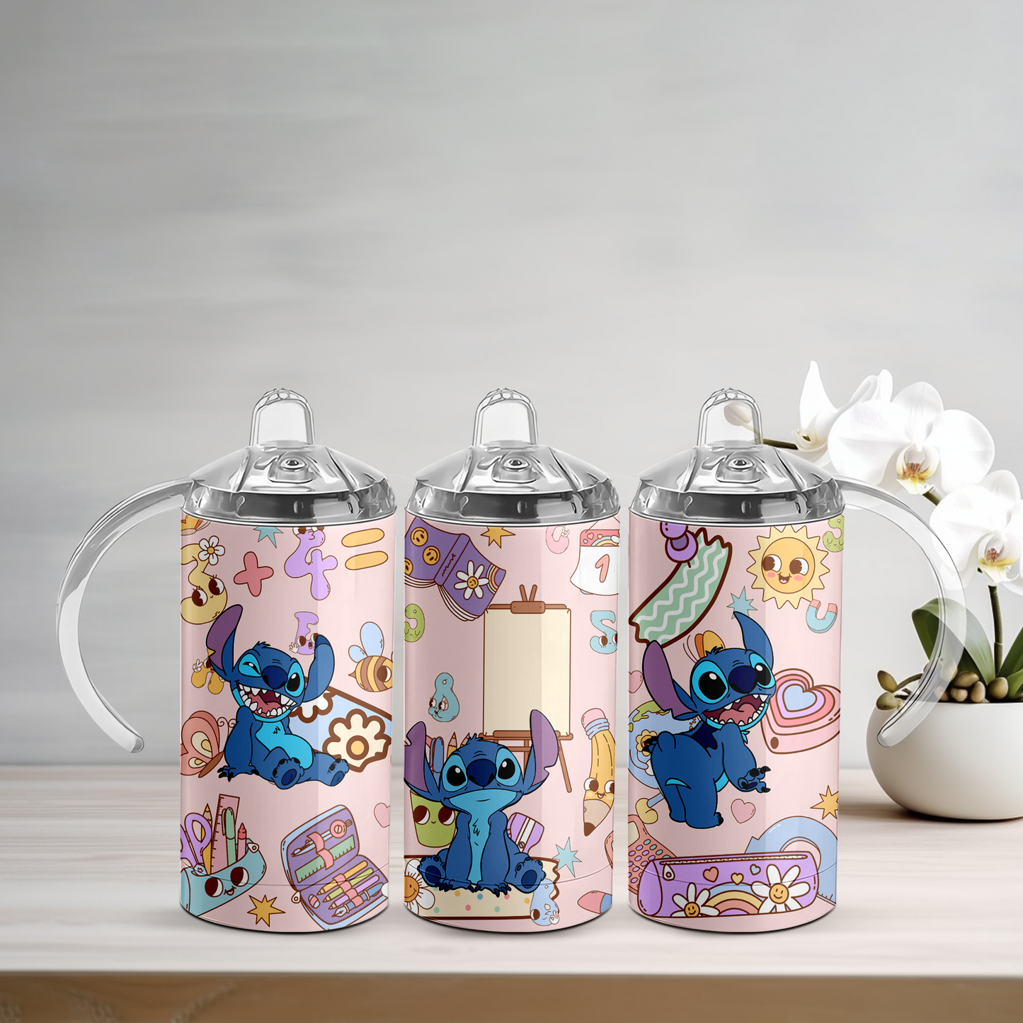 Stitch At School Sippy Tumbler