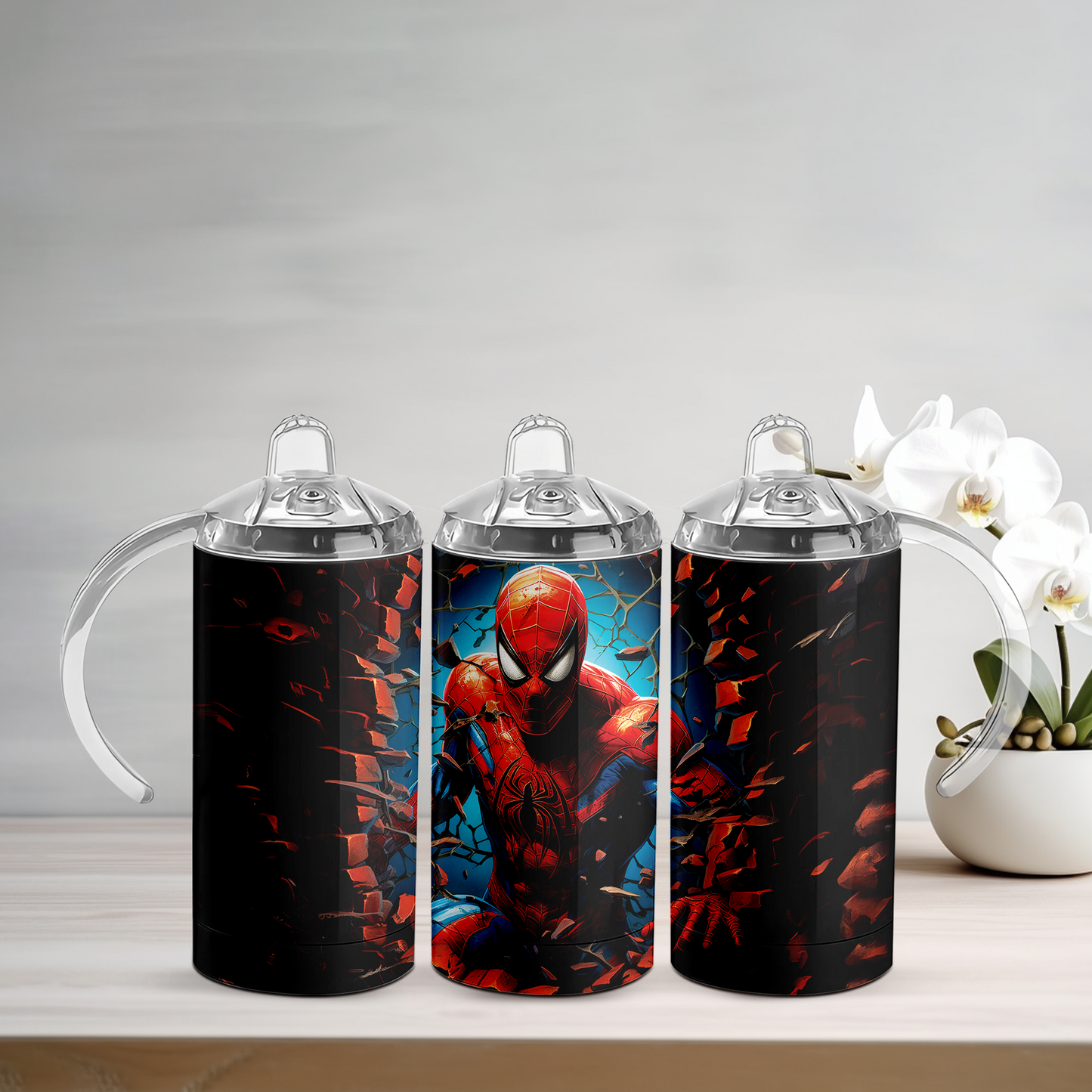 Spiderman Wall Break Sippy Tumbler