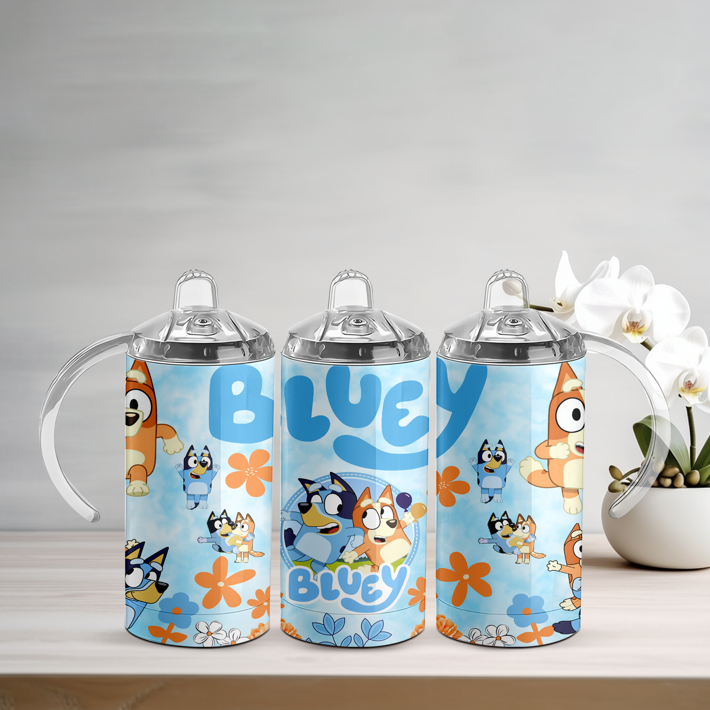 Bluey Blue Sippy Tumbler