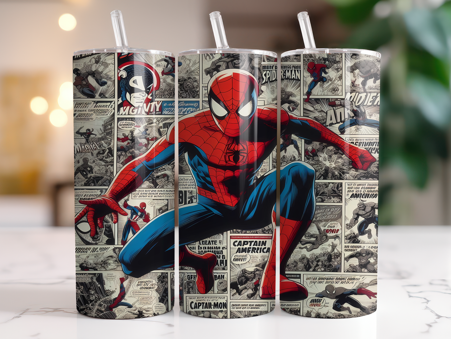 Spiderman Comic 20oz Tumbler