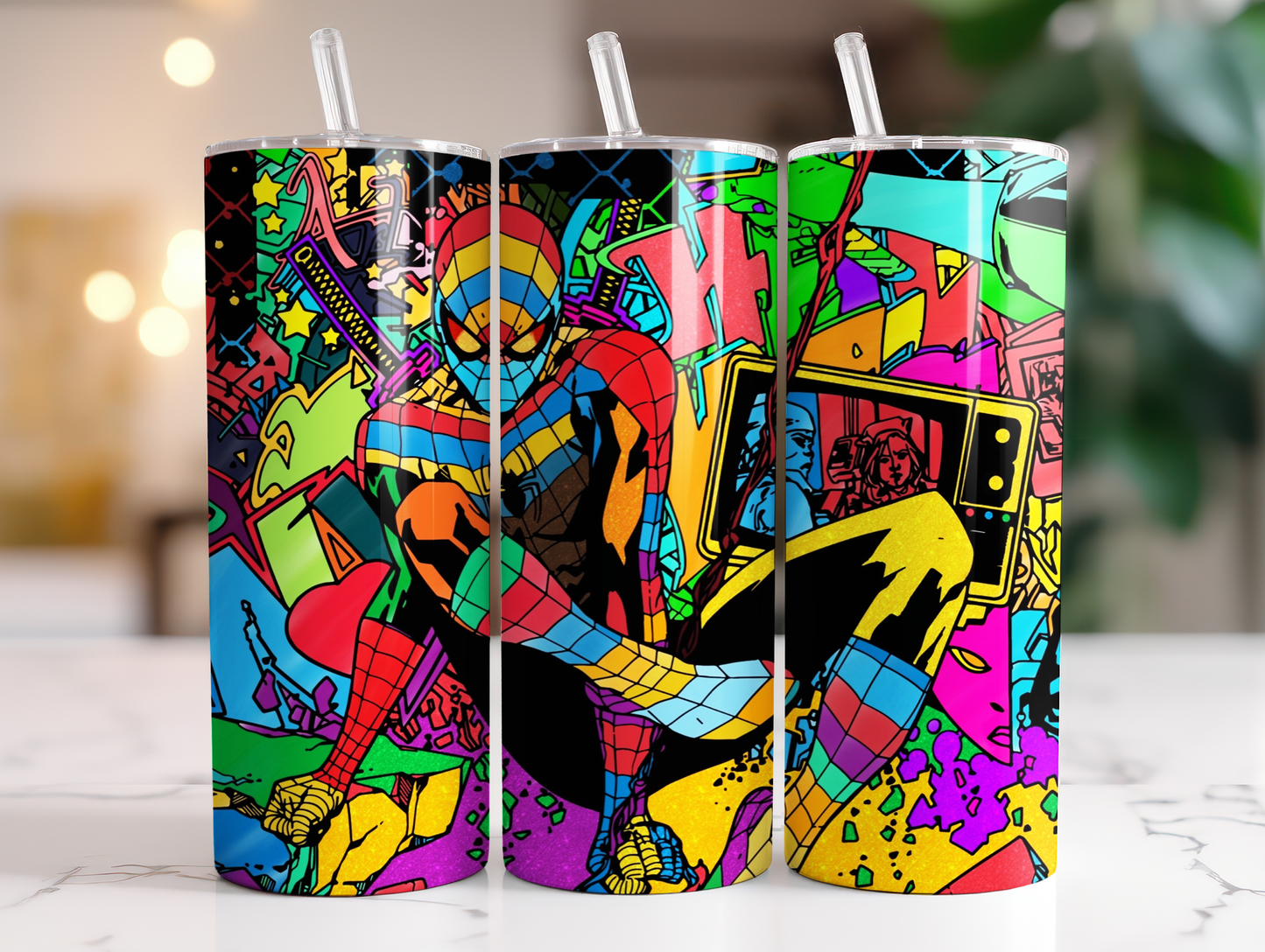 Spiderman Mosaic Tumbler