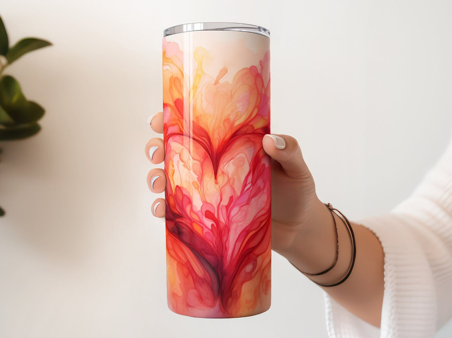 Watercolour Heart Tumbler
