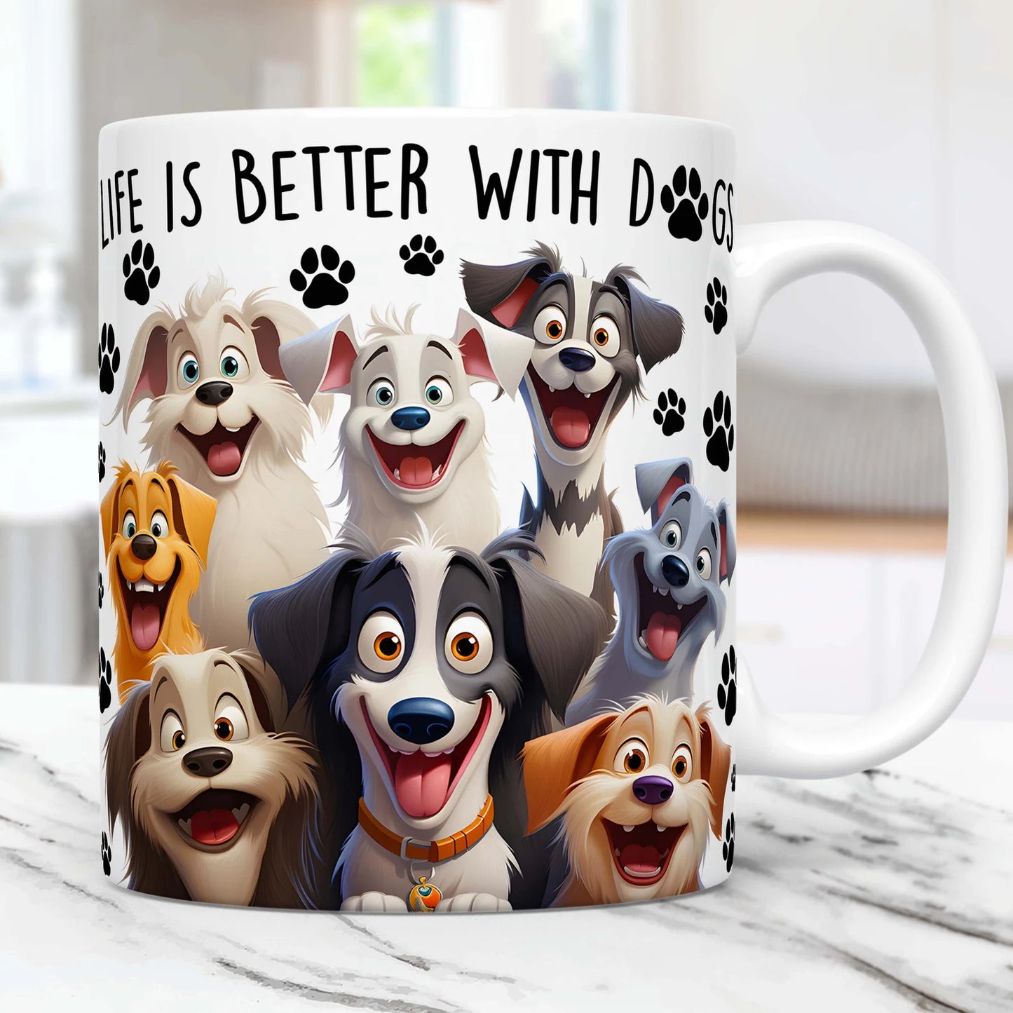 Life Is Better With Dogs Mug