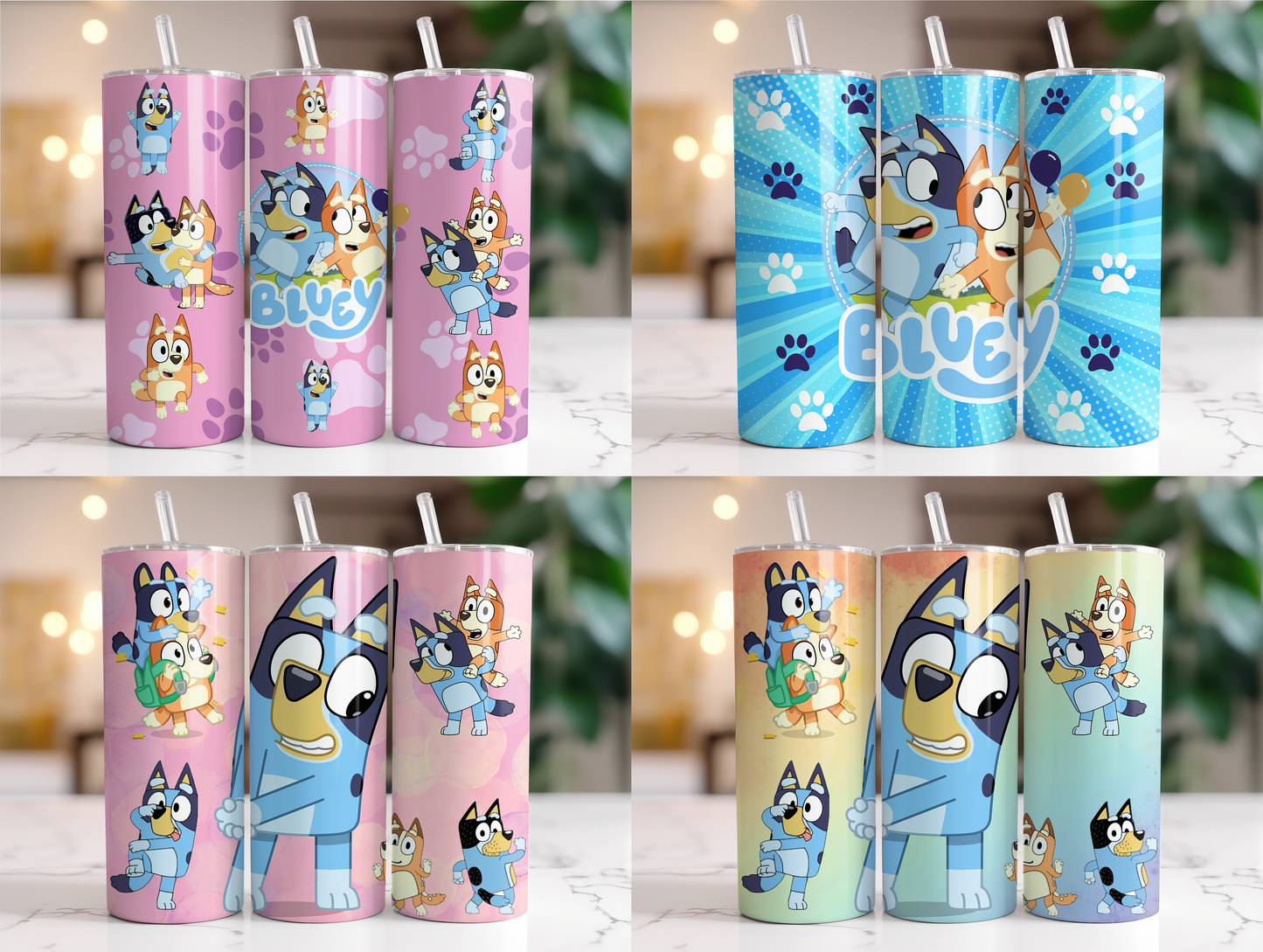 Bluey 20oz Sliding Lid Tumblers