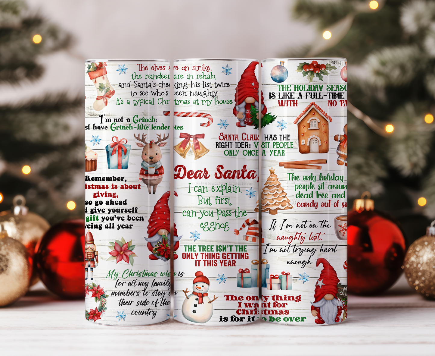 Dear Santa Christmas Tumbler