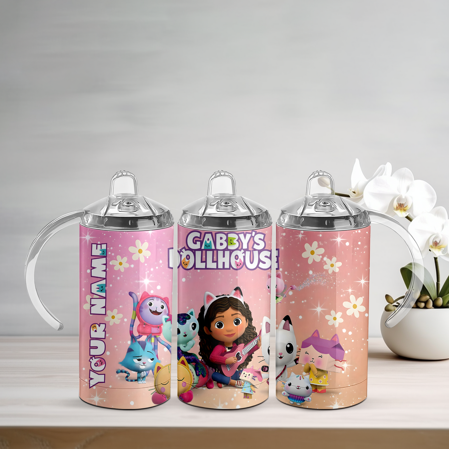 Gabby's Personalised Sippy Tumbler (Pink)