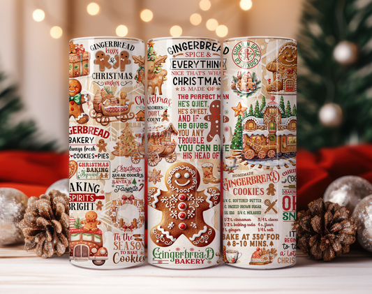 Gingerbread Spice Christmas Tumbler