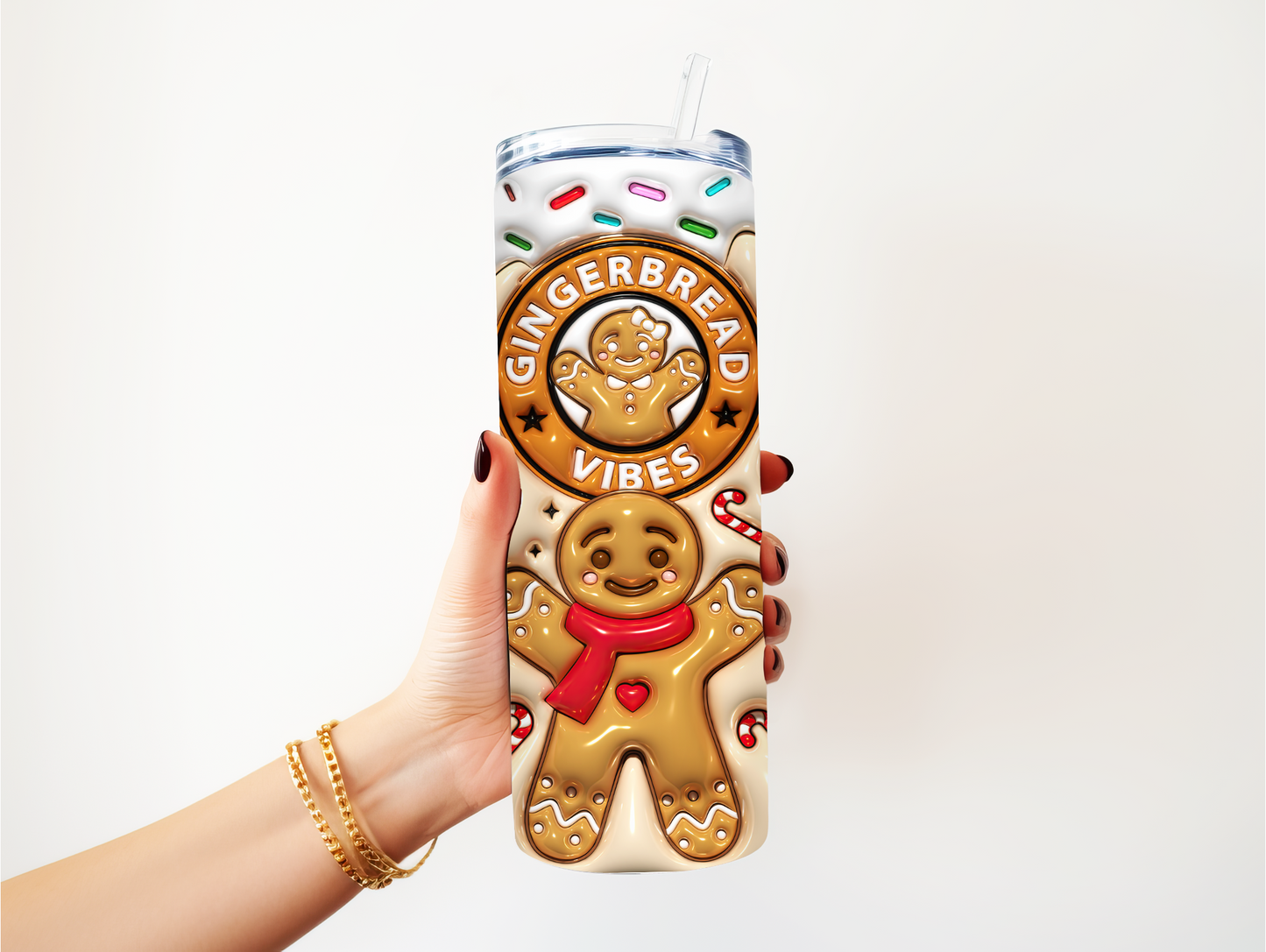 Gingerbread Vibes Christmas Tumbler