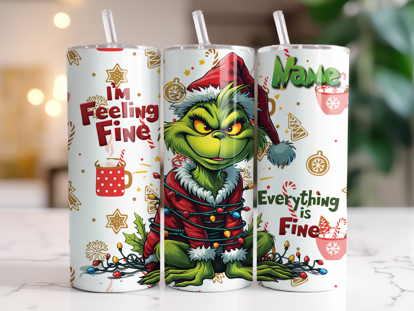 Grinch Feeling Fine 20oz Tumbler