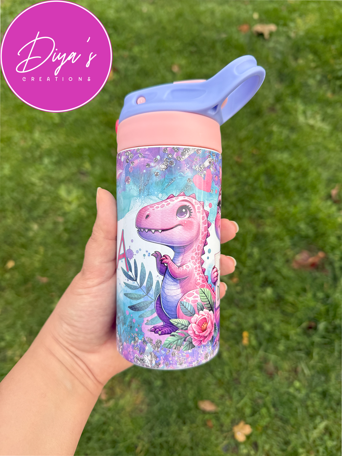 A Girl Who Loves Dinosaurs Children's Tumbler