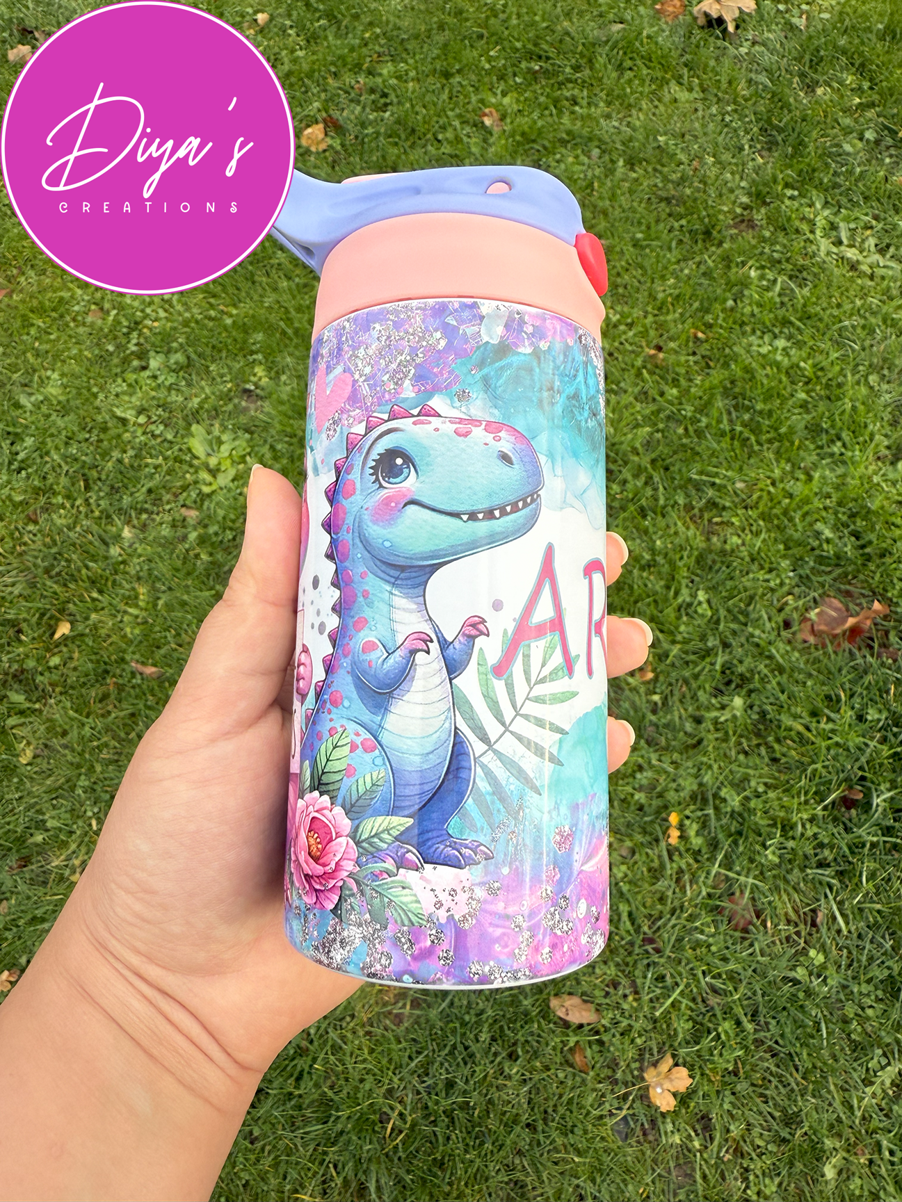 A Girl Who Loves Dinosaurs Children's Tumbler