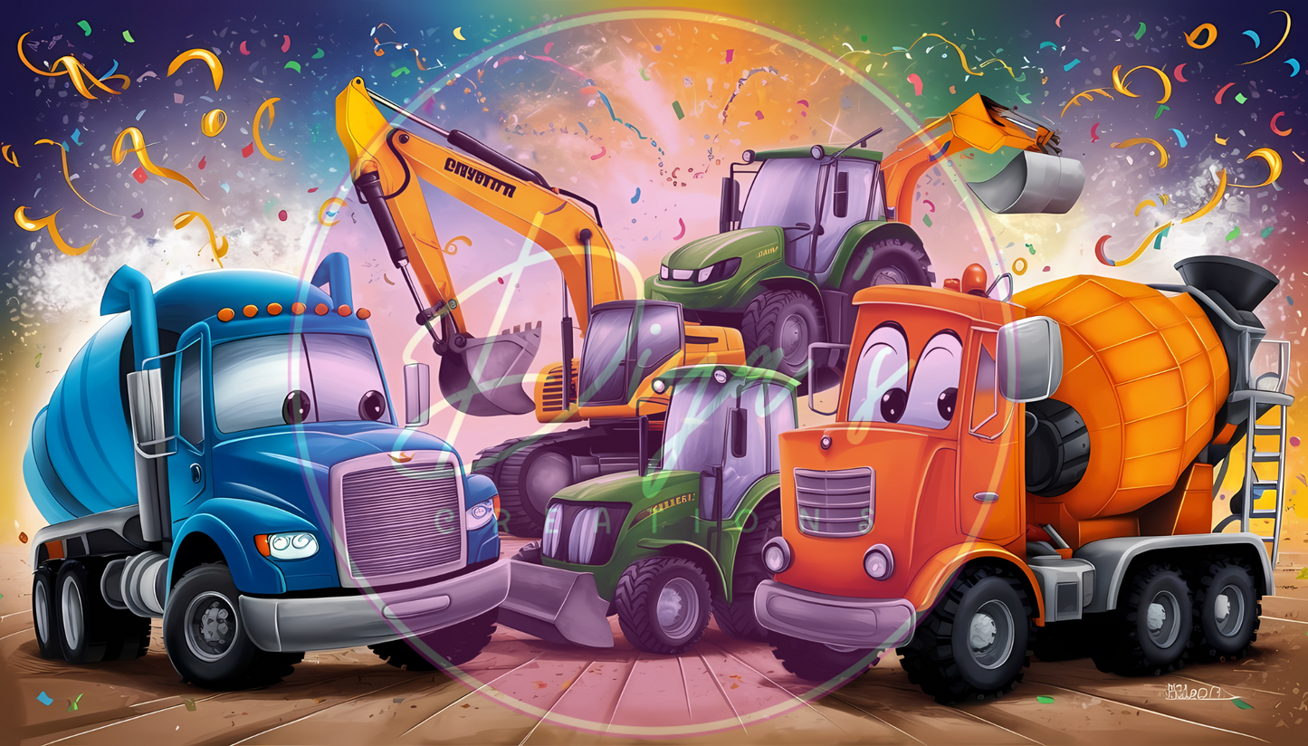 Construction Vehicle Children's Tumbler Description