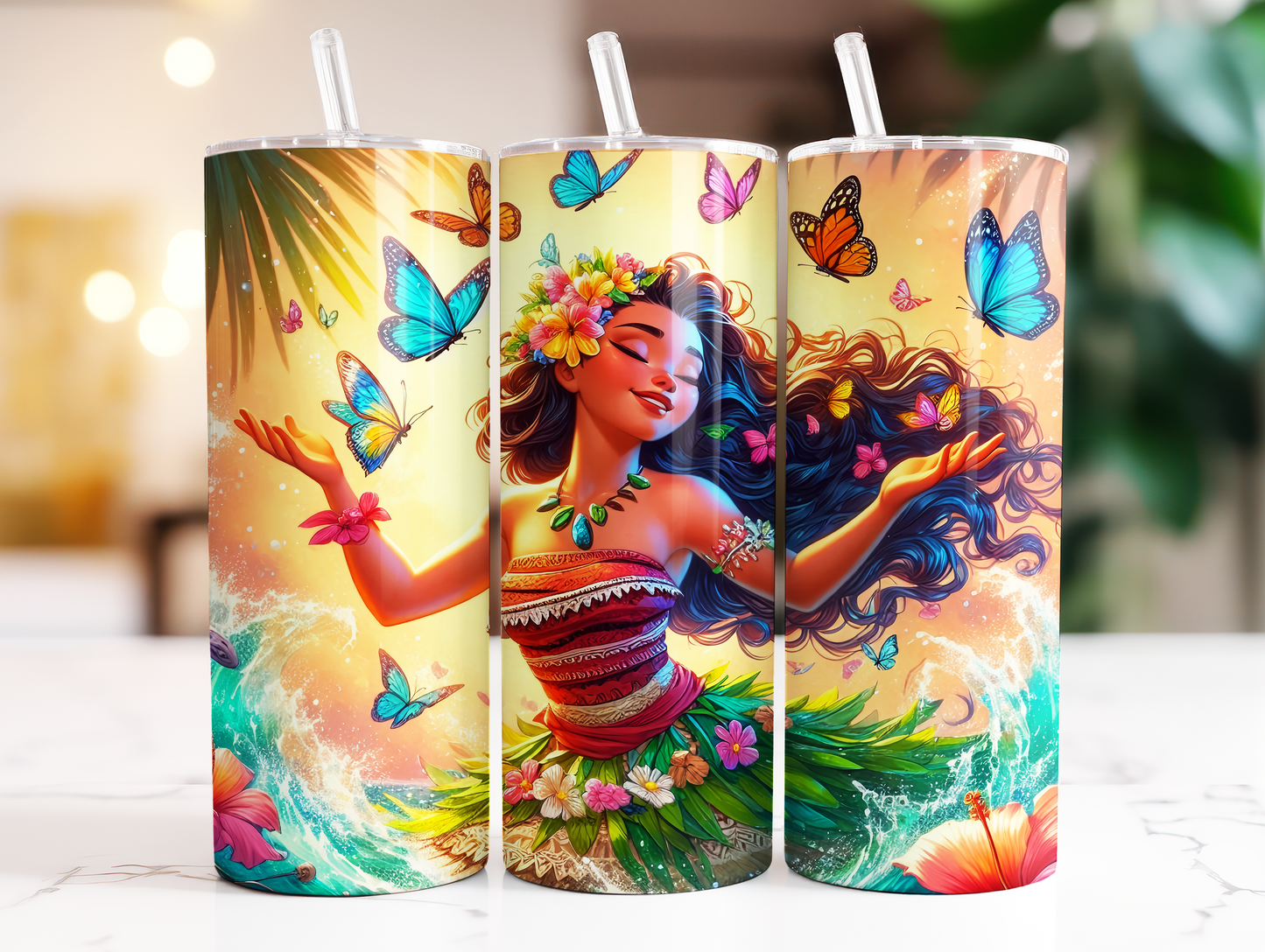 Moana Butterfly Tumbler