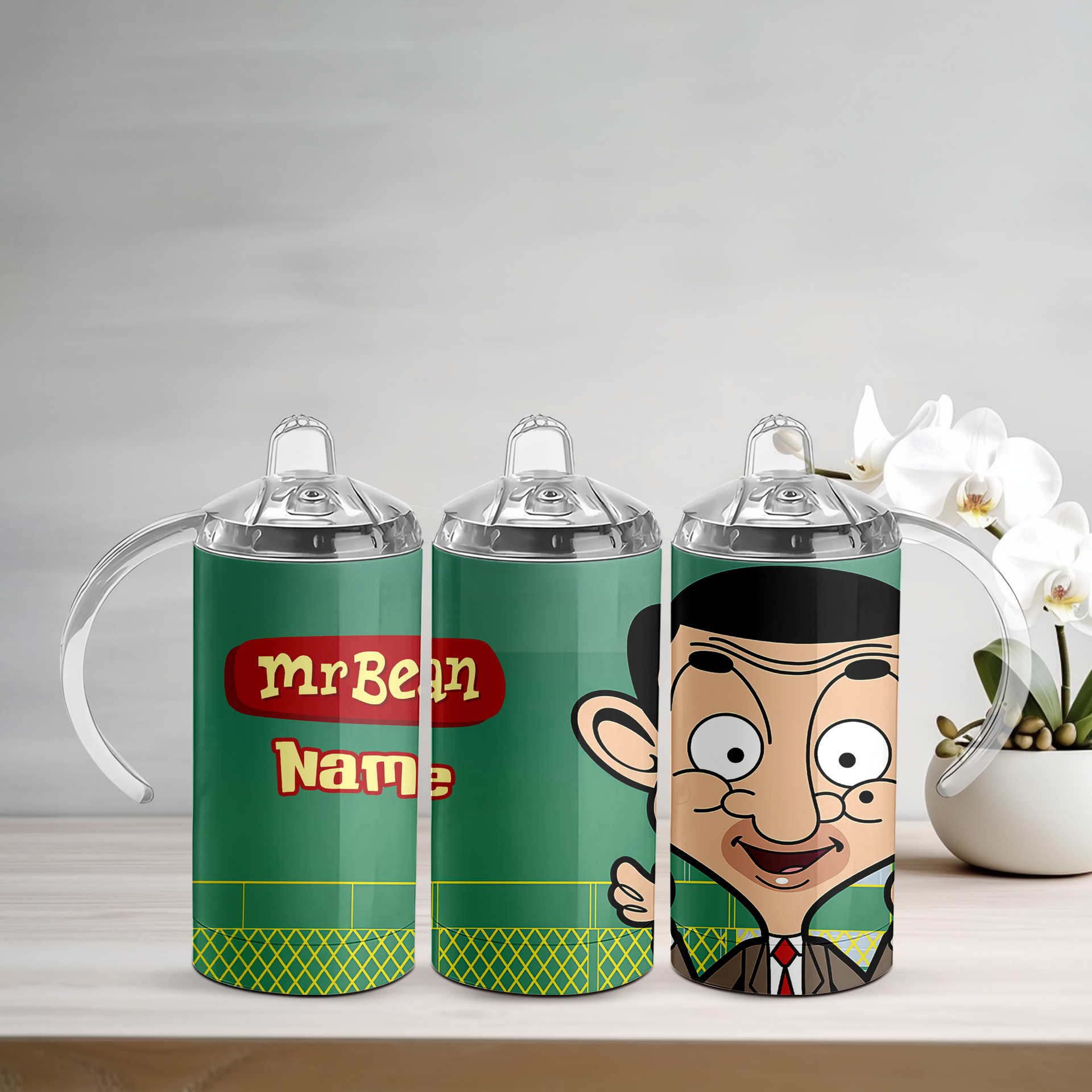 Mr. Bean Sippy Tumbler – Diya's Creations