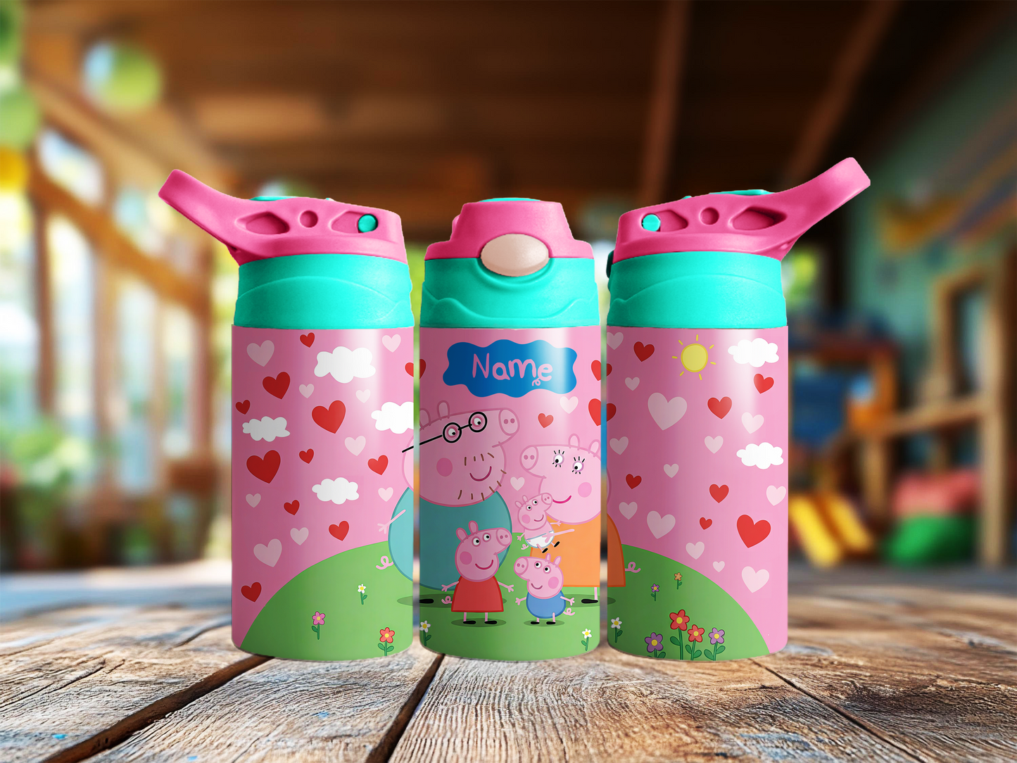 Peppa Pig & Family Hearts 12oz Tumbler