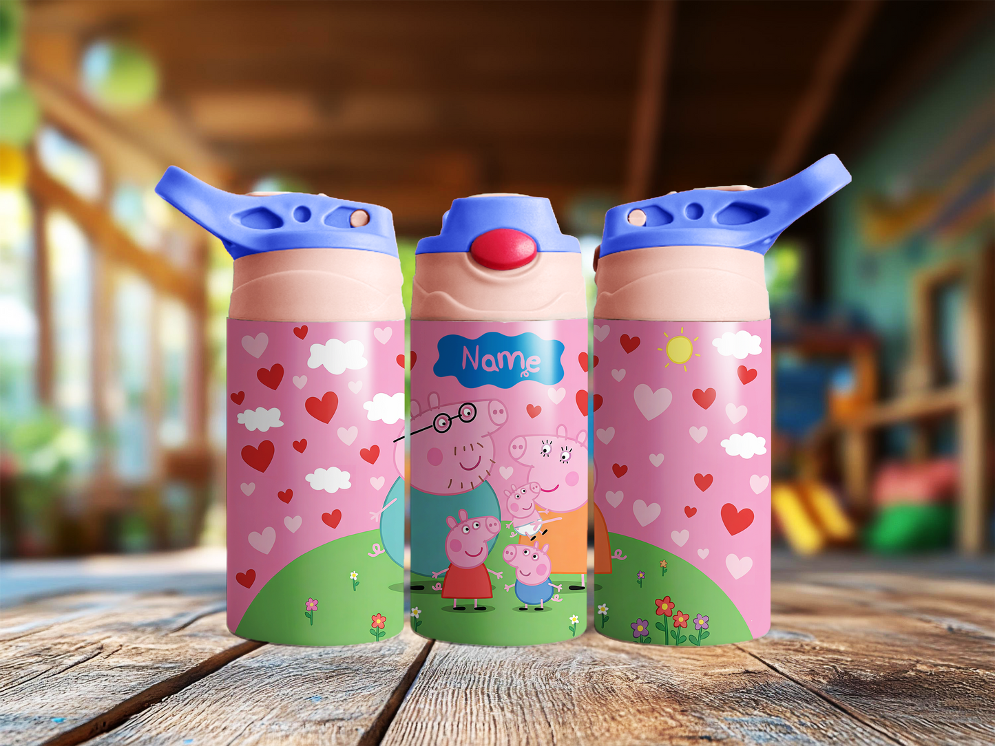 Peppa Pig & Family Hearts 12oz Tumbler