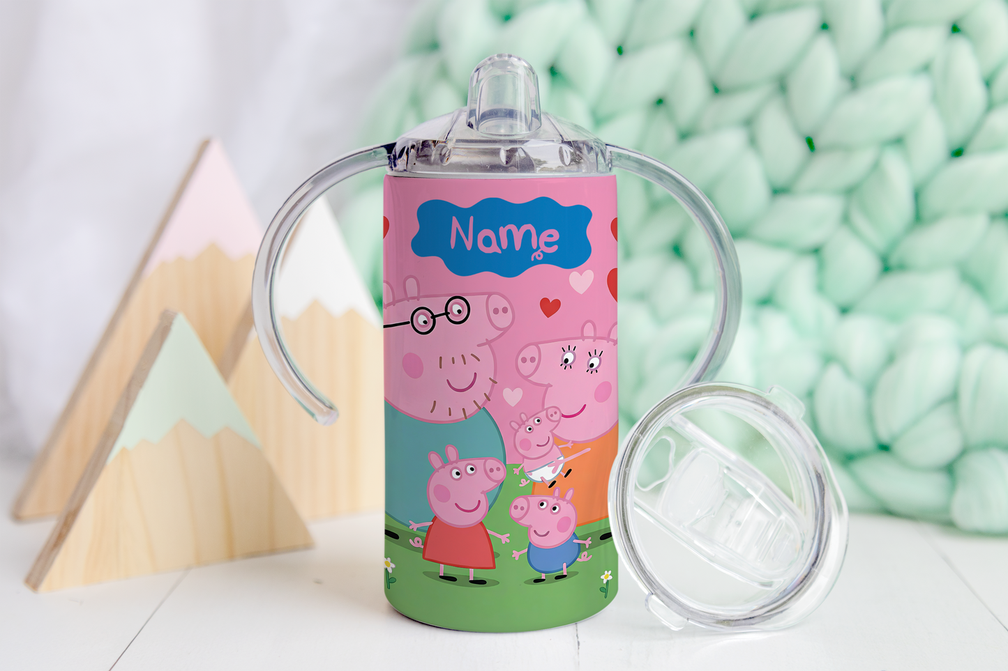 Peppa Pig & Family Hearts 12oz Tumbler