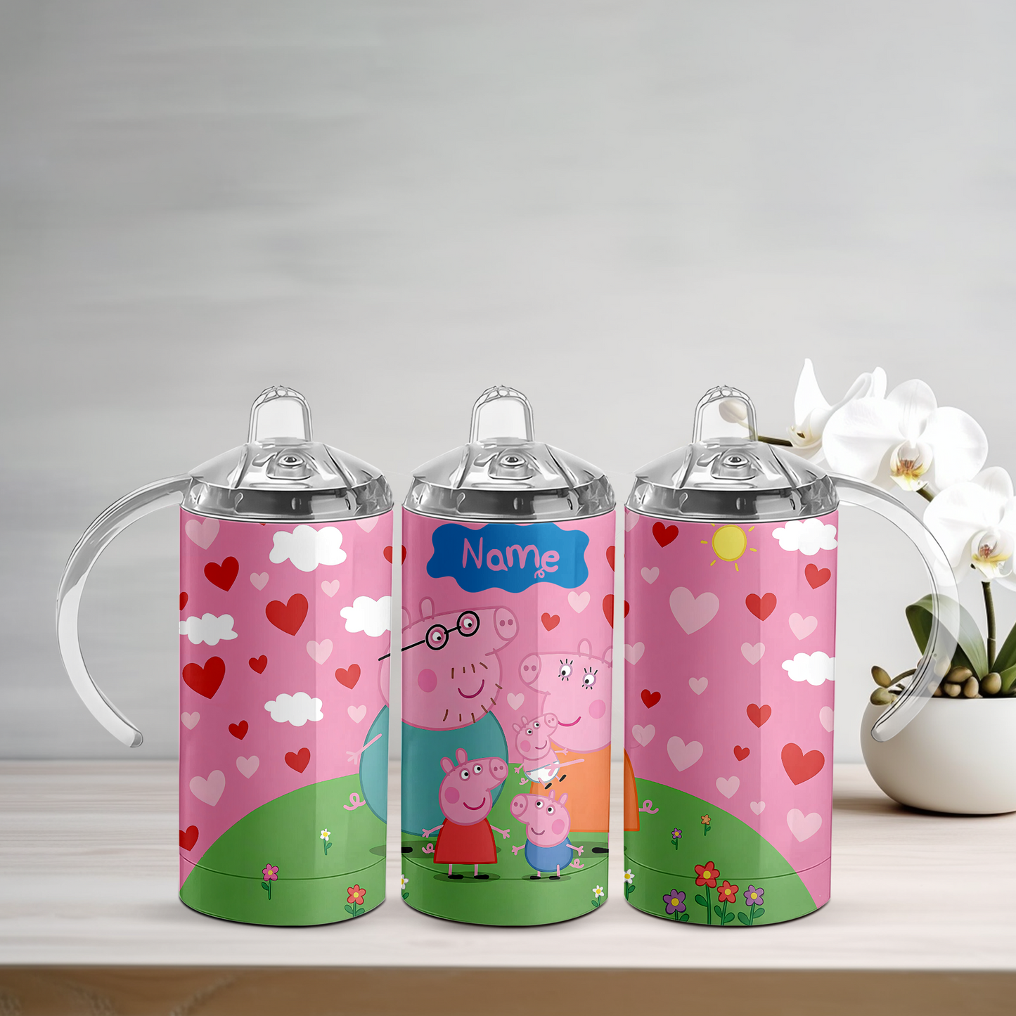 Peppa Pig & Family Hearts 12oz Tumbler