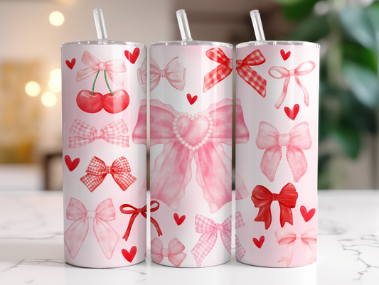 Pink Bows Tumbler