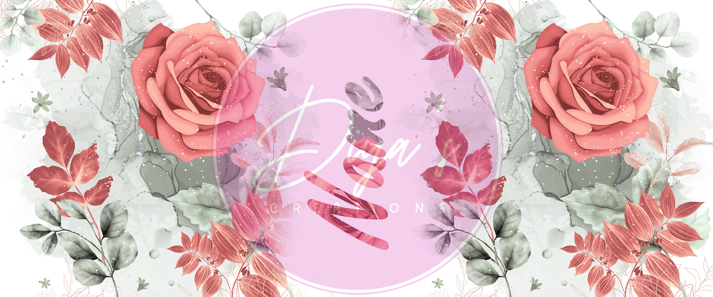 Pink Floral Personalised Mug