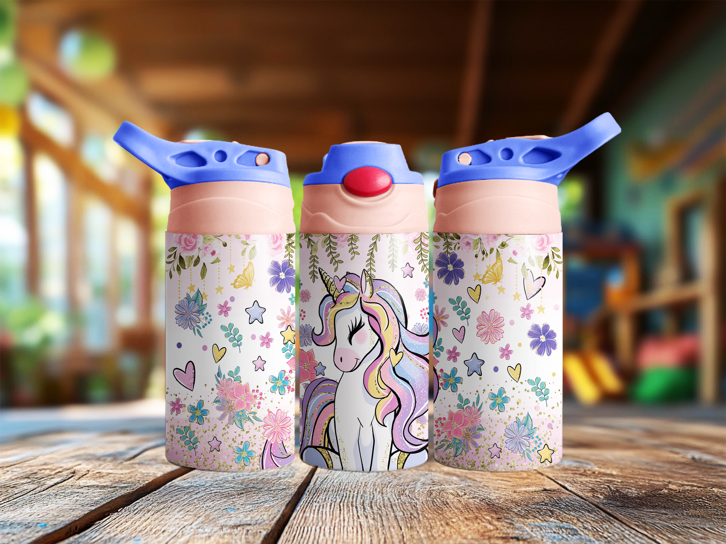 Unicorn & Flowers Children's Tumbler