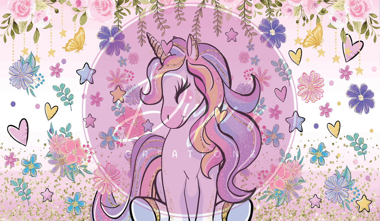 Unicorn & Flowers Children's Tumbler